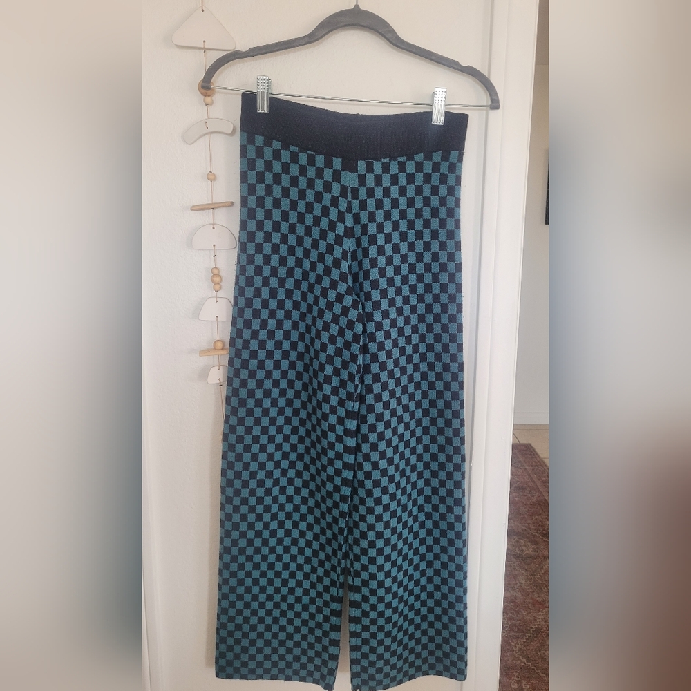 Daydreamer Checkered Navy and Blue Pants